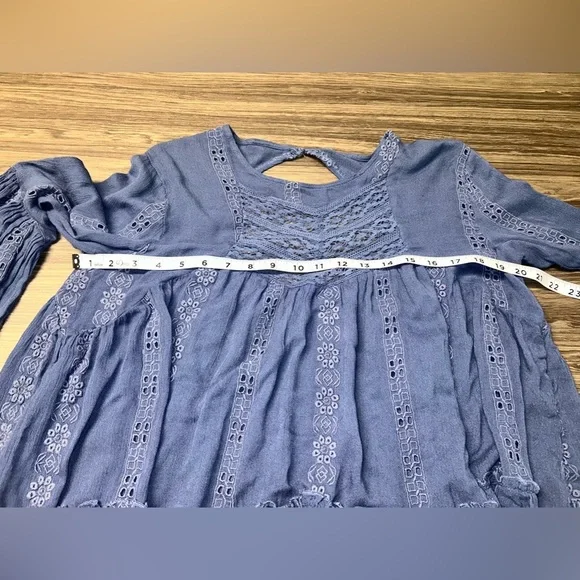 Free People Kiss Kiss Embroidered Lace Tunic Dress Size XS - Picture 7 of 8